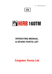 HIAB 160TM Operating Manual / Spare Parts List