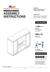 Furniture of America YNJ-2077C34 Assembly Instructions Manual