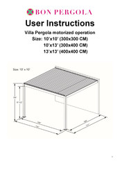 Bon Pergola Villa 13x13 User Instructions