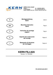 KERN FEJ-A05 Mounting Instruction