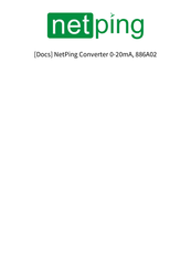NetPing 886A02 Manual
