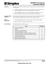Simplex MAPNET II Installation Manual