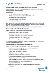 Johnson Controls Tyco Kantech KT-400 Connecting Manual