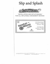 einflatables Slip and Splash Installation And Setup Manual