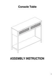 Baxton Studio LC21020907RATTAN2DWCONSOLETABLE Assembly Instruction Manual