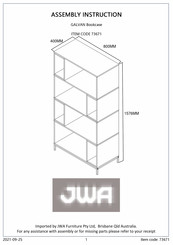 JWA GALVAN 73671 Assembly Instruction Manual