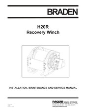 Paccar Winch BRADEN H20R Installation Maintenance And Service Manual
