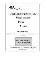 MEI UPS30000 Owner's Manual