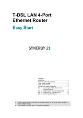 Synergy 21 T-DSL Easy Start