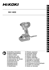 Hikoki WH 18DE Handling Instructions Manual