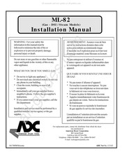 American Dryer Corp. Gas/Steam Models ML-82 Installation Manual