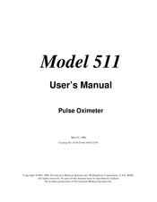 Novametrix Medical Systems 511 User Manual