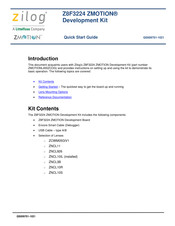 Littelfuse zilog Z8F3224 ZMOTION Quick Start Manual