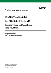 NEC IE-78K0-NS-P04 User Manual