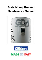GENERAL D'ASPIRAZIONE 126M Instructions For Installation, Use And Maintenance Manual