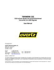 evertz 7800MDM-12G User Manual