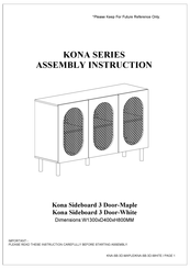 Eliving Furniture KONA Series Assembly Instructions Manual