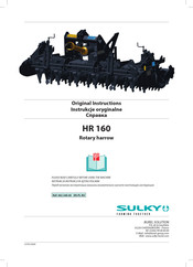 Sulky HR 160 Original Instructions Manual