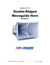 ESCO Technologies ETS-Lindgren 3115 Manual