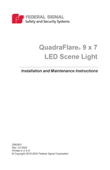 Federal Signal Corporation QuadraFlare QL97LEDSCENE-SB Installation And Maintenance Instructions Manual