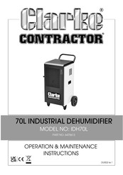 Clarke CONTRACTOR IDH70L Operation & Maintenance Instructions Manual