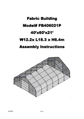 Storage Canopy FB406021P Assembly Instructions Manual
