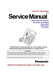 Panasonic KXT7636B - BTS TELEPHONE Service Manual