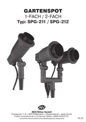 REV Ritter GARTENSPOT SPG-212 Quick Start Manual