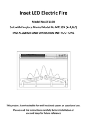 SIELINE EF119C Assembly, Installation And Operation Instructions