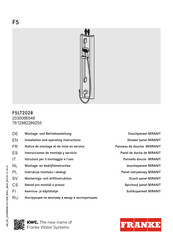 Franke F5LT2028 2030066548 Installation And Operating Instructions Manual