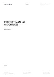Advance acoustic WEIGHTLESS Product Manual