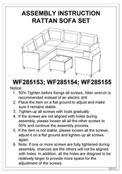 RATTAN WF285155 Assembly Instruction Manual