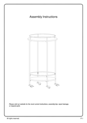 Walker Edison AF35LIB Assembly Instructions Manual