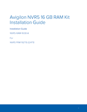 Avigilon NVR5-RAM-16GB-A Installation Manual