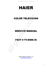 Haier TV-8888-36 Service Manual