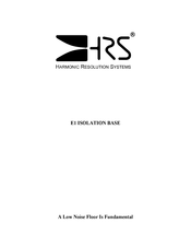 HRS E1 ISOLATION BASE Manual