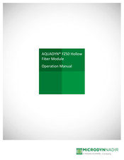 Microdyn Nadir AQUADYN FZ50 Hollow Operation Manual