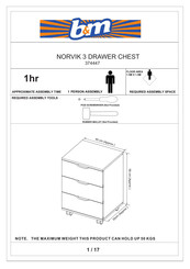 B&M NORVIK 374447 Assembly Instructions Manual