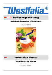 Westfalia 73 74 11 Instruction Manual