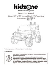 Kidzone 060-ROT-10 Instruction Manual