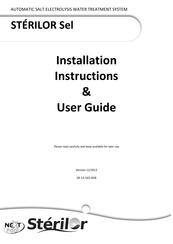 Sterilor Sel Installation Instructions & Use & Care Manual