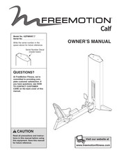 Freemotion Calf GZFM6007.7 Owner's Manual