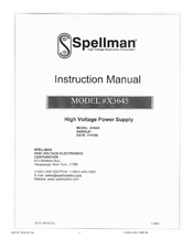 Spellman X3645 Instruction Manual