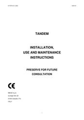 Imesa TANDEM Installation, Use And Maintenance Instructions