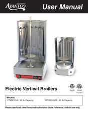 Avantco Equipment 177VBE102M User Manual