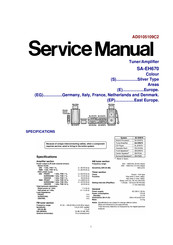 Technics SA-EH670 Service Manual