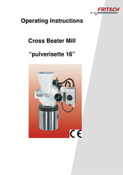 Fritsch PULVERISETTE 16 Operating Instructions Manual