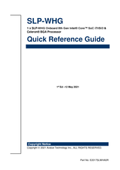 Avalue Technology SLP-WHG Quick Reference Manual