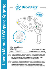 Gilis Bebe Stars ISOFIX User Manual