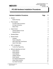 Johnson Controls Metasys IFC-200 Installation Procedures Manual